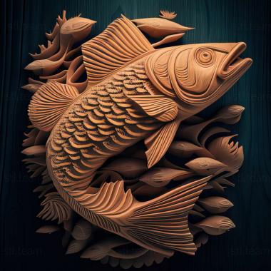 3D model Erythrosonus fish (STL)